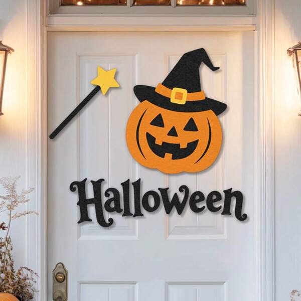 Halloween Zewnętrzna Dekoracja Drzwi Dynia, Szkielet, Duch, Pająk Tło Ściany Dekoracja Na Imprezę Halloween