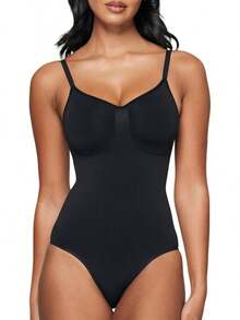 Women's Shapewear Bodysuit Tummy Control Body Shaper Snatched Waist Body Suit - Quần lót đen - Xem 1