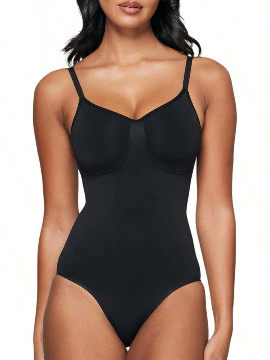 Women's Shapewear Bodysuit Tummy Control Body Shaper Snatched Waist Body Suit - Quần lót đen - Xem 1