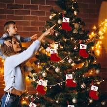 Knit Monogram Christmas Stockings,Christmas Stockings Small Xmas English Letters Hanging Stockings Christmas Socks Double Sided Fireplace Hanging Stockings For Christmas Party Decoration New Year Party Gift Favors Supplies,Personalized Initial Christmas Stocking, Family Holiday Xmas Party Decor Home Decor Christmas Decorations Room Decor Winter