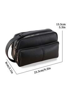 HOVI'S Casual clutch, geschikt voor woon-werkverkeer en reizen, grote capaciteit en multifunctioneel, combineert een modieuze uitstraling met draagbaarheid, geschikt als cadeau voor mannen