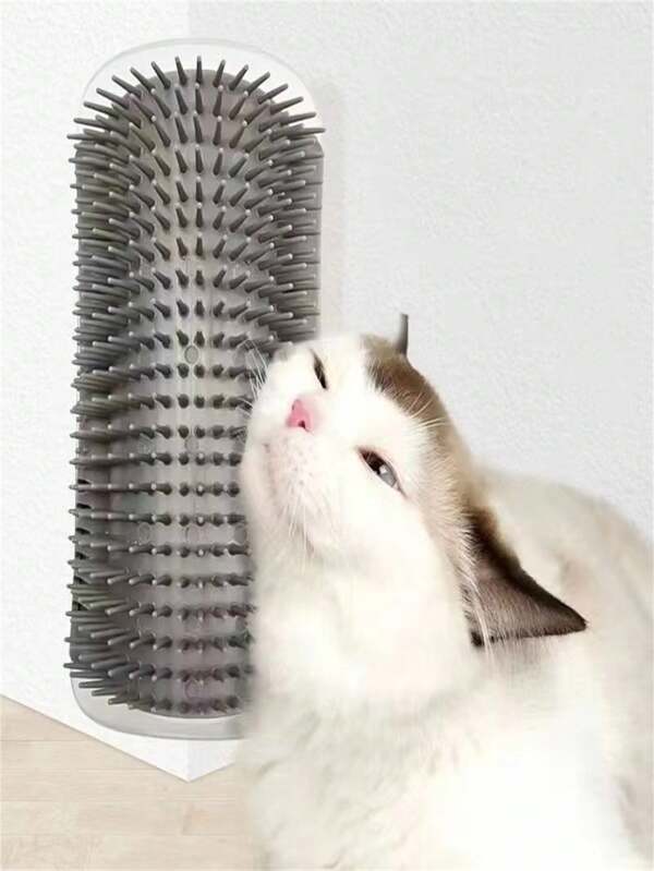 Corner Cat Scratcher, Washable Cat Massage Brush, Pet Grooming Accessories