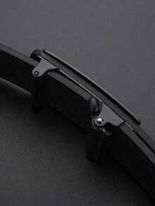 1pc Fashionable Men's Belt With Auto Buckle, Luxury Design Suitable For Young And Middle-Aged Gentlemen