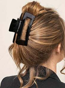 10 Stück/Set Mädchenhaft rosa Serie mittelgroße quadratische Haarclips aus Gelkautschuk matt für Frauen, Haarkralle Kombination