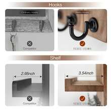 Decorative Wall Mounted Key Rack - Rustic Style Key Hooks With Storage Shelf And Mail Organizer, Suitable For Farmhouse Style Wall Decor In Living Room - Essential Home Goods (Brown, 3.54 Inch X 10 Inch X 7.28 Inch) - Multicolor - View 7