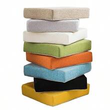 Multi-Colored, High-Density Foam Cushions, Lightweight And Comfortable, Suitable For Dining Chairs In The Family Living Room (Light Gray (Square) 50 X 50 X 5 Cm) - 淺灰色 - 查看 4