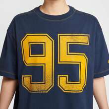 Nike Camiseta de manga corta sin cuello de punto para mujer AS W NSW STREET SS OS camiseta, referencia THV4973-410 - Azul - Ver 3