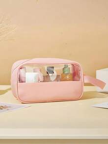 3/1 件，大容量，防水，化妆收纳袋，透明袋，旅行洗漱包，透明，便携式设计和双手柄 - 非常适合整理化妆品和洗漱用品收纳袋，化妆包，化妆收纳袋旅行必需品包，适合学校假期返校用品洗漱包防水洗漱包