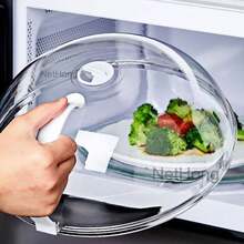 NetHong Home Kitchen Tools Anti-Splatter Lid Microwave Plate Cover Microwave Food Cover - Transparent - View 2