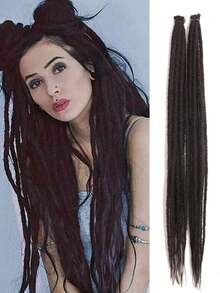 18 Inch / 24 Inch Dreadlock Extensions 0.6 Cm Width 20 Strands-Natural Black, Soft Hippie SE Dreads Synthetic Loc Extensions For Women And Men - Multicolor - View 17
