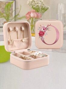 1 Pc A-Z Letter Jewelry Box Ring Storage Box Necklace Storage Box Gifts For Girls Bridesmaid Gifts Mom Gift Ideal Gift White Jewelry Box Pink Jewelry Box