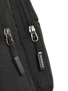 现货大容量男士尼龙撞色图案斜挎包，适合户外休闲、商务旅行、旅行、斜挎包、单肩包