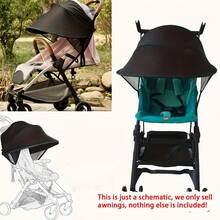 مظلة عربة أطفال عالمية للحماية من الشمس, طارد للأشعة فوق البنفسجية، مظلة مظلة مواتية للعربات والعربات المتحركة والعربات الأطفال، غطاء مقاوم للرياح للعربات الرضع