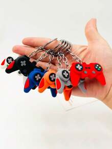 6 peças/1 peça Chaveiro de Controle de Jogo de Silicone Colorido e Cartoon, Adequado para Meninos e Meninas, Decoração de Chave de Carro/Bagagem, Ótimo como Presente de Pingente para Colegas de Classe e Amigos, Cor Aleatória