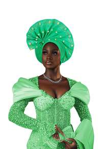 1 件欧美时尚女士婚礼头巾，串珠钻石扇形圆帽，涤纶休闲派对优雅串珠水钻，适合约会、婚礼、节日、日常穿着春夏秋冬