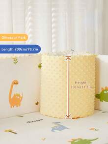 1件装 INS 无缝婴儿床护栏，新生儿安全围栏柔软毛绒垫防撞防摔婴儿床安全护栏 - 彩色 - 查看 18