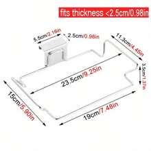 Kitchen Trash Can Rack Cabinet Door Trash Bag Rack Stainless Steel Closet Garbage Storage Rack, Practical Hook