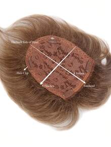 Men's Invisible Hair Topper - Short Straight Synthetic Fiber, Natural Styling, Suitable For Thinning Hair Or Bald Spots, Heat Resistant, Secure Fit - Multicolor - View 9