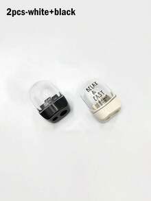 2 pezzi Mini temperamatite, temperamatite per matite per sopracciglia, temperamatite trasparente minimalista, temperamatite per studenti, temperamatite manuale, trucco, economico, decorazione camera, vanità, viaggio, camera da letto, accessori per il trucco, economico, riempimento calze, trucco, strumenti per il trucco, roba economica, regali, regali per donne, regali di Natale