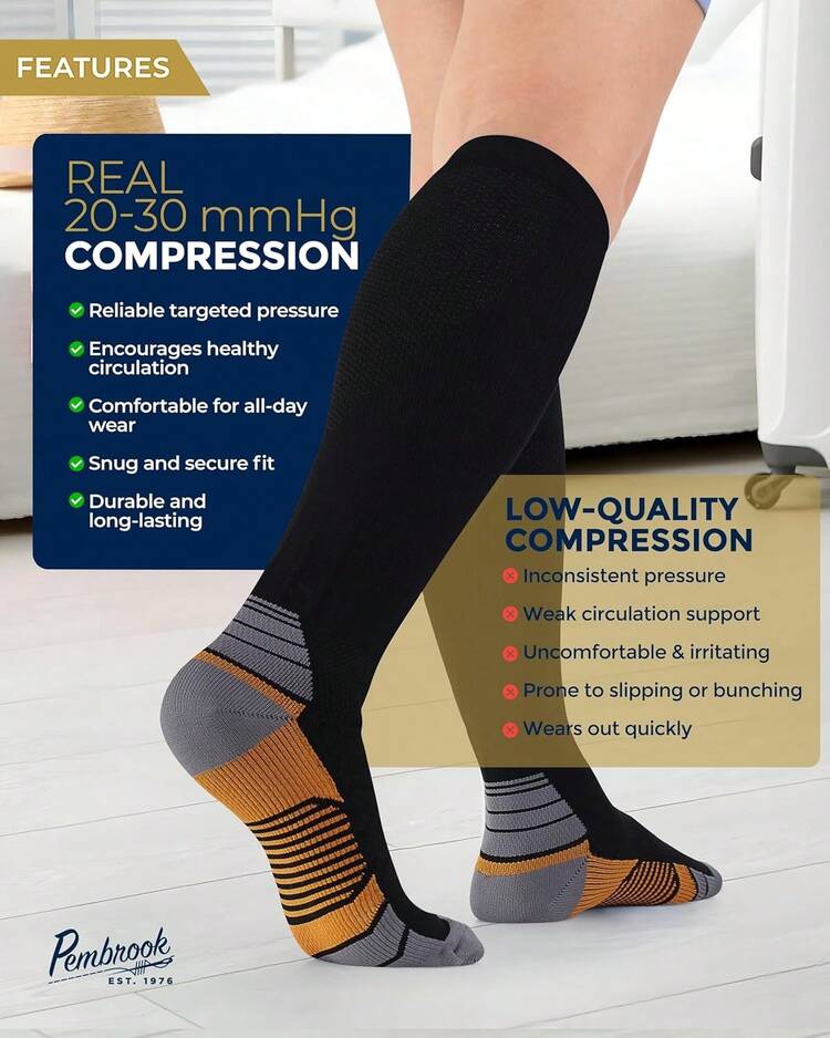 Athletic Socks - Màu đen phối đồng - 3 đôi - Xem 11