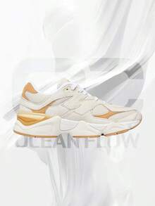 New Balance 9060 Sea Salt Dolce (GS)-Women's Lifestyle Sneakers – Shoes For Woman-Vintage-Spring & Summer-Inspired Running Shoes, Shock-Absorbing Comfort, Gym To Streetwear Casual Wear-Easter Gift– GC9060FD - Muối biển/Dolce - Xem 2