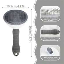 1 pieza Peine para gatos - Cepillo para peinar y eliminar, peine de limpieza automática para mascotas adecuado para gatos de pelo corto y largo - Herramienta profesional de eliminación de pelo