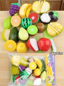 1 Set Kids Pretend Play Realistic Fruit Kitchen Cutting Toy, Educational Toy - Multicolor - View 13