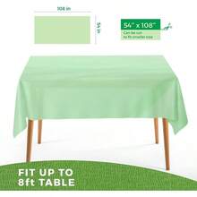 ANECO Manteles 100% Compostables Para Mesas Rectangulares 54 X 108 Pulgadas 3 Unidades Mantel Rectangular Desechable Verde Mantel De Mesa Antiplastico Para Exteriores Fiesta Picnic Boda - Verdementa - View 5