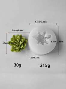 DIY多肉植物硅胶模具，装饰性多肉植物蜡烛模具，可重复使用，多种款式可选 - 白色 - 查看 21