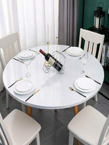 Soft Glass PVC Round Tablecloth Waterproof, Anti-Oil, Anti-Scalding, Wash-Free Round Table, Transparent Table Mat, Desktop, Household Tablecloth