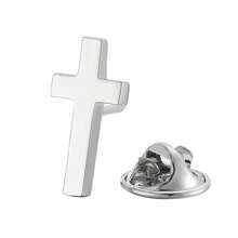 优质男女通用十字胸针，多色时尚商务西装翻领别针，简约防滑衣服和鞋子配饰 - 彩色 - 查看 3