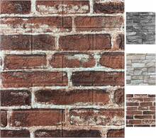 10PCS 3D Wall Panels Peel And Stick Foam 3D Brick Wallpaper Peel And Stick Red Faux Stone Wall Panel Self-Adhesive Wallpaper (10PCS, Red),6425400 - Redwood - View 7