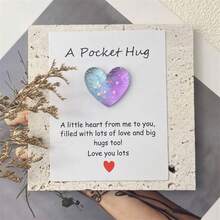 1pc, A Small Love Pocket Hug Card, Special Birthday Wedding Party Valentine's Day Gift, Isolation Gift, Hug Token, Think Of Your Gift Cute Resin Animal Decorations With Encouragement Greeting Cards, Home Decor, Room Decor, Weird Things