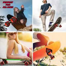 4pcs/Set Skateboard Trick Trainer - Skater Trainers Tricks Fast No Experience Needed - Skateboard Wheel Cover Lock For Beginners Learn Ollies Kickflips Tricks Faster, Skateboarding Accessories - Fun, Easy, Ollies, Kickflips And More - All Ages - Skate Accessories Make Great Gifts For Teen Boys And Girls - Red - View 2