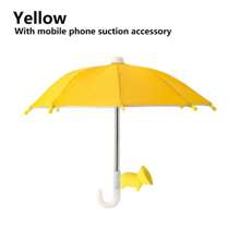 1pc Mini Umbrella, Motorcycle Outdoor Riding Phone Small Rain Umbrella, Cute & Compact, Piggy Bracket, Wind Resistant & Rainproof, Dual Use Sunny/Rainy, 8 Ribs, Silver Coating, Handle, Rain & Sun Protection, Suitable For Outdoor Live Streaming, Motorcycle Riders, 170T Polyester Umbrella Cloth, Multiple Colors Available