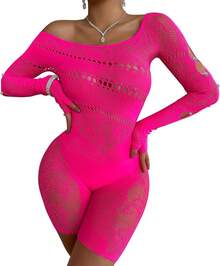 Club Outfits Women Bodycon Lingerie Fishnet Dress Clubwear Rave Party Night Out