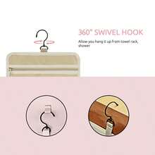 Two Piece Makeup Bag With Dry And Wet Separation, Capable Of Hanging Full-Size Containers, Large Capacity Travel Toiletries, Multi-Purpose Makeup Bag - Durable Polyester Fiber, Convenient - Suitable For Men And Women's Travel, Business Trips, Gym And Daily Use - 灰色 - 查看 5