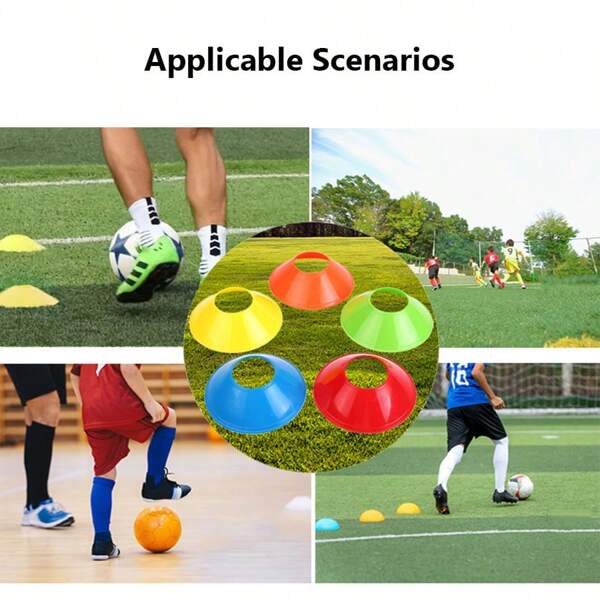 50 pièces/paquet Petits cônes de signalisation, marqueurs de disque d'entraînement sportif, convient pour le football, le basketball, l'agilité, l'entraînement en step