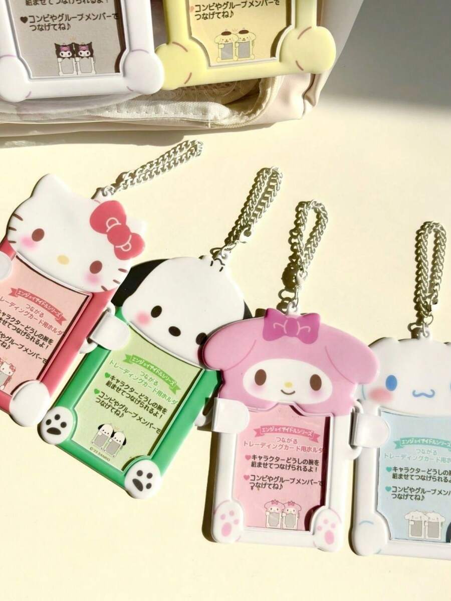 1个卡通库洛米、肉桂卷、Hello Kitty、Melody图案照片卡套，Pochacco学生校园卡包，返校礼物