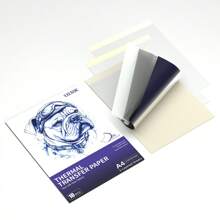 DQFART Tattoo Transfer Paper - 100 Sheets Tattoo Stencil Paper, 4-Ply 8.5" X 11" A4 Size Tattoo Thermal Stencil Paper For Tattoo Transfer Kits Tattoo Supplies