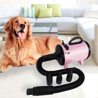 Vandise 3000W High-Speed Pet Dog Hair Dryer Blower, Adjustable Temperature & Speed With 3 Nozzles + Retractable Hose, Professional Grooming Force Dryer For Dogs/Cats, Motorcycle/Bike/Car Cleaning, Powerful Deshedding & Quick Drying, Portable Pet Dryer