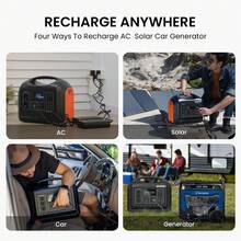 OUPES 1800W Portable Power Station 1488Wh LiFePO4 Battery Pack With 10 Outputs For Outdoor Camping, RV/Van Travel, Emergency Situations, Home Backup - màu đen - Xem 7