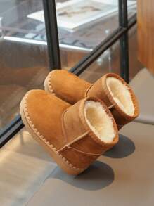 Botas de nieve para niños, Nuevo otoño/invierno, Zapatos para niños, Botas cálidas para niñas pequeñas, Botas de felpa suave de suela blanda para niños, Botas casuales cómodas y versátiles, Ligeras