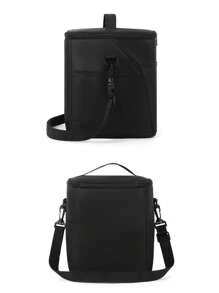 Sac à bandoulière simple et Boîte à déjeuner verticale, sac de pique-nique épais isolé avec doublure en feuille d'aluminium