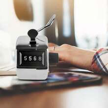 5pcs 2x4 Digit Counting Manual Hand Tally Number Counter Mechanical Click Clicker New - Silver - View 10