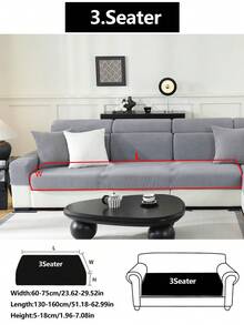 1件装弹力沙发套，防滑全覆盖沙发座套，四季皆宜，布艺沙发套，可机洗，防尘，宠物友好，装饰性沙发保护套，可调节，适用于转角沙发、卧室、办公室、客厅，1/2/3/4人座。 - 深灰色 - 查看 14