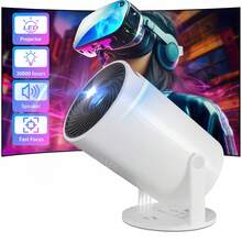 WIFI 投影仪，高清屏幕投影，适用于卧室，内置扬声器，180° 灵活旋转，高品质镜头，WiFi 连接，适用于家庭影院、户外露营、办公室会议，完美的礼物