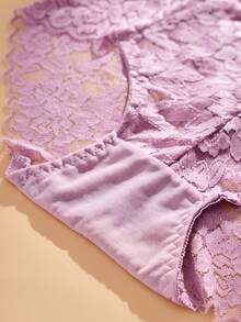 FOVTY 3 件套女士内裤性感蕾丝家居服内衣夜用内衣文胸瑜伽短裤 - 彩色 - 查看 7