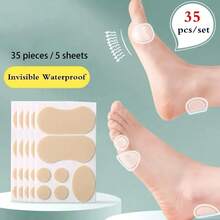20-35pcs Invisible Waterproof Shoe Pads Set - High Heel And Loafer Heel Protectors, Anti-Slip Anti-Friction, Protect Shoes And Toes - Apricot - View 8