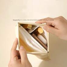 Hochästhetische tragbare Aufbewahrungstasche mit Selbstschluss - Kosmetik- & Lippenstift-Organizer, Datenkabel & Binden Tasche - Verschiedenfarbig - Übersicht 4